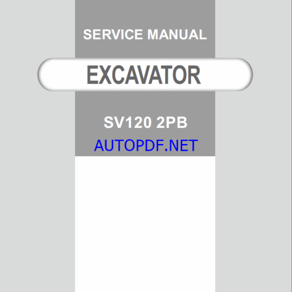 YANMAR SV120 2PB Crawler excavators SERVICE MANUAL