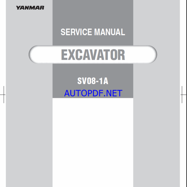 YANMAR SV08-1A, SV08-1AS Crawler excavators SERVICE MANUAL