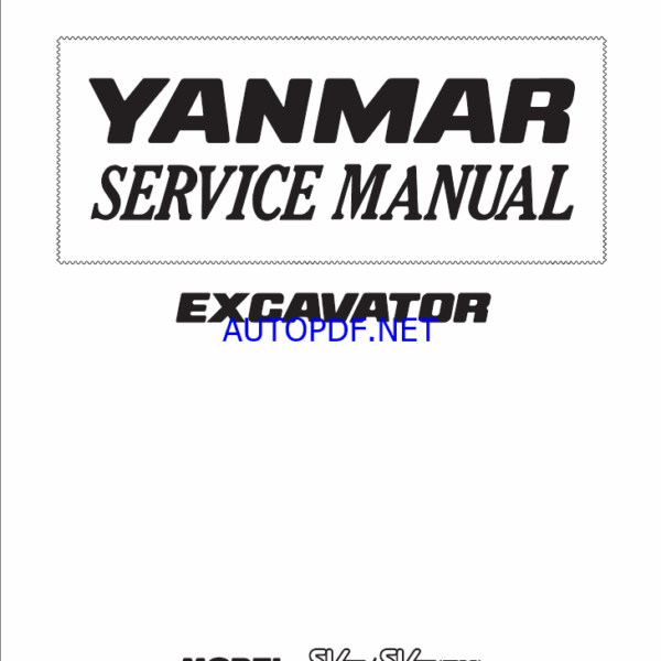 YANMAR SV15 , SV17 ,SV17 E. SV17 EX Crawler excavators SERVICE MANUAL