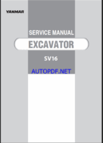 YANMAR SV16 Crawler excavators SERVICE MANUAL