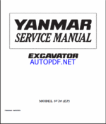 YANMAR SV20 Crawler excavators SERVICE MANUAL