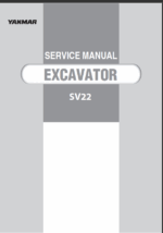 YANMAR SV22 Crawler excavators SERVICE MANUAL