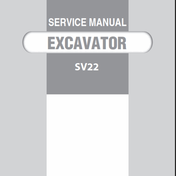 YANMAR SV22 Crawler excavators SERVICE MANUAL