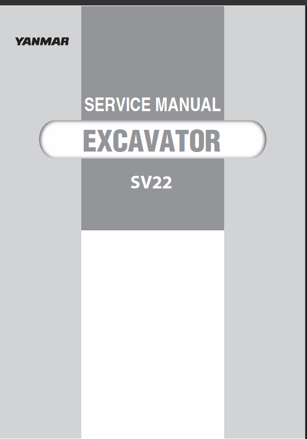 YANMAR SV22 Crawler excavators SERVICE MANUAL