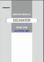 YANMAR SV85 Crawler excavators SERVICE MANUAL