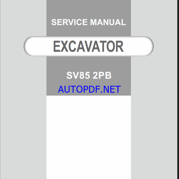 YANMAR SV85 Crawler excavators SERVICE MANUAL
