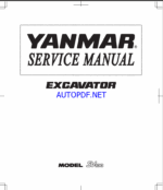 YANMAR SV100 Crawler excavators SERVICE MANUAL