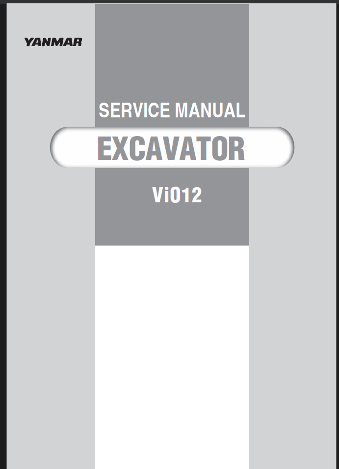 YANMAR VIO12 Crawler excavators SERVICE MANUAL