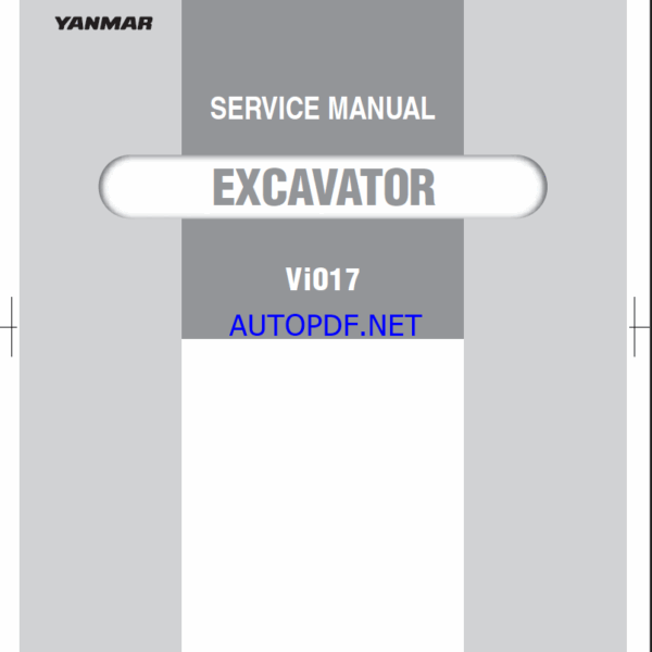 YANMAR VIO17 B2, VIO17 B3 Crawler excavators SERVICE MANUAL