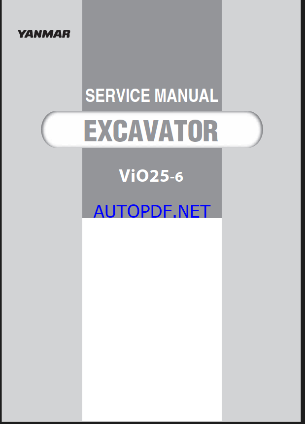 YANMAR VIO25-6 Crawler excavators SERVICE MANUAL