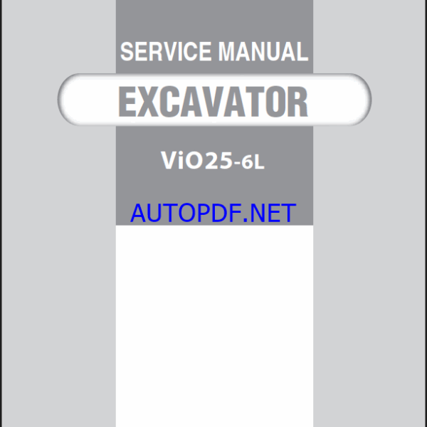 YANMAR VIO25-6L Crawler excavators SERVICE MANUAL
