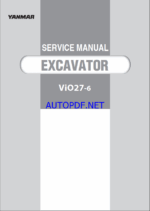 YANMAR VIO27-6 Crawler excavators SERVICE MANUAL 2