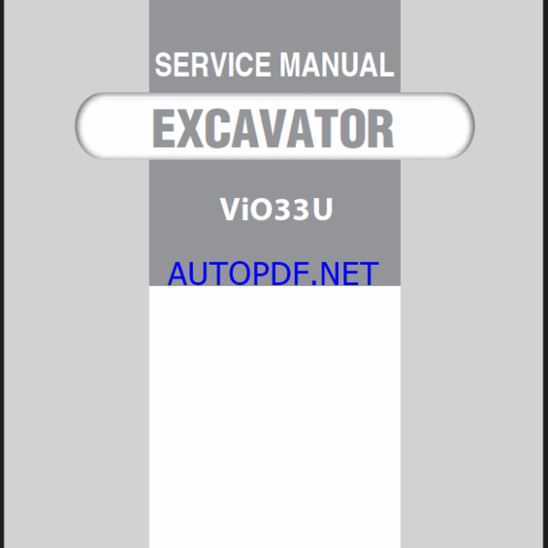 YANMAR VIO33U Crawler excavators SERVICE MANUAL