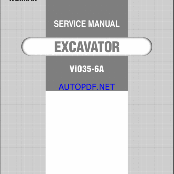 YANMAR ViO35-6A SERVICE MANUAL