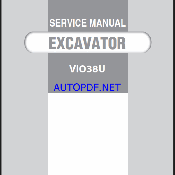 YANMAR VIO38U Crawler excavators SERVICE MANUAL