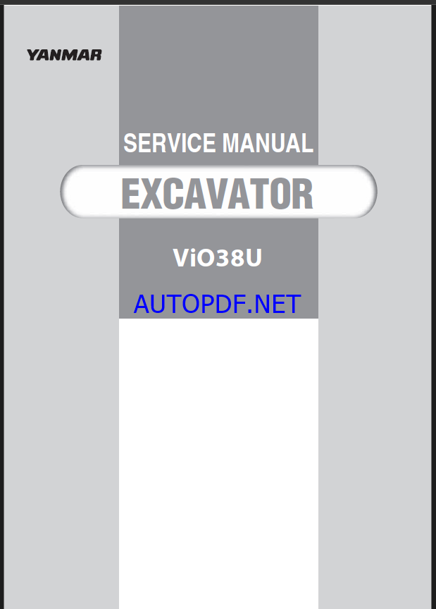 YANMAR VIO38U Crawler excavators SERVICE MANUAL