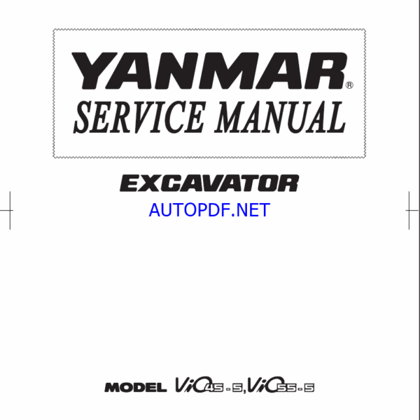 YANMAR ViO45-5, ViO55-5 Crawler excavators SERVICE MANUAL