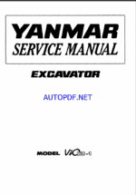 YANMAR VIO50-1 Crawler excavators SERVICE MANUAL