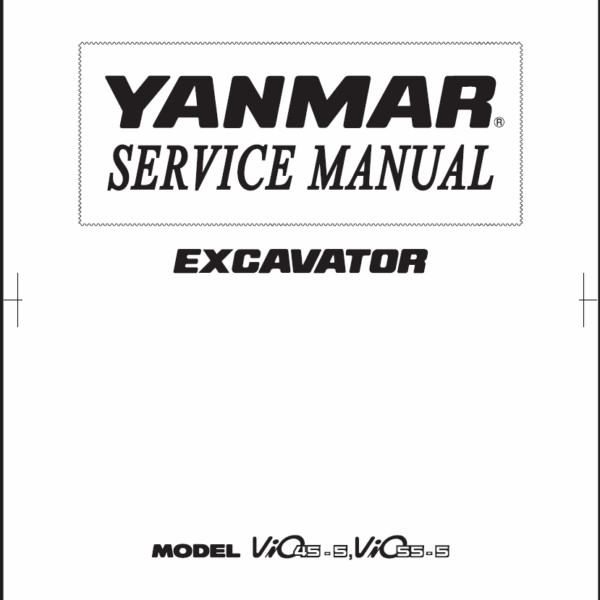 YANMAR VIO50U Crawler excavators SERVICE MANUAL