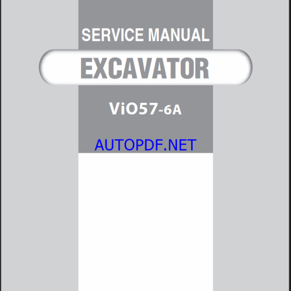 YANMAR VIO57 Crawler excavators SERVICE MANUAL