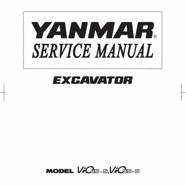 YANMAR VIO57U Crawler excavators SERVICE MANUAL