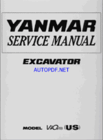 YANMAR VIO70 Crawler excavators SERVICE MANUAL
