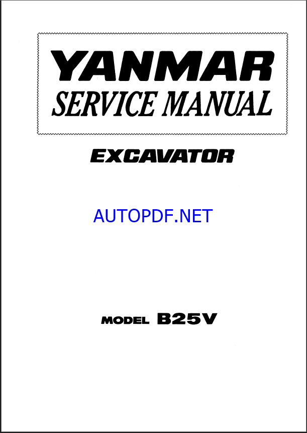 YANMAR B25 Lighting towers SERVICE MANUAL