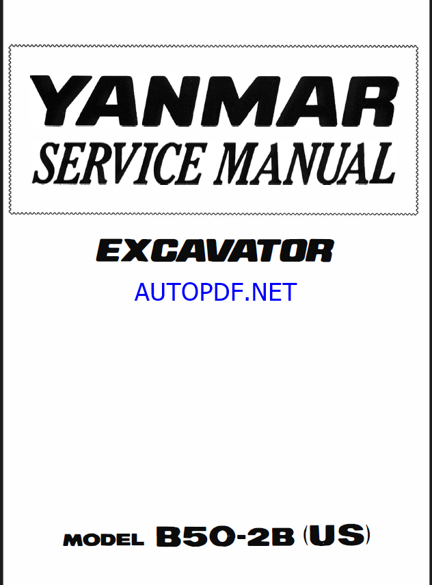 YANMAR B50-2B Lighting towers SERVICE MANUAL