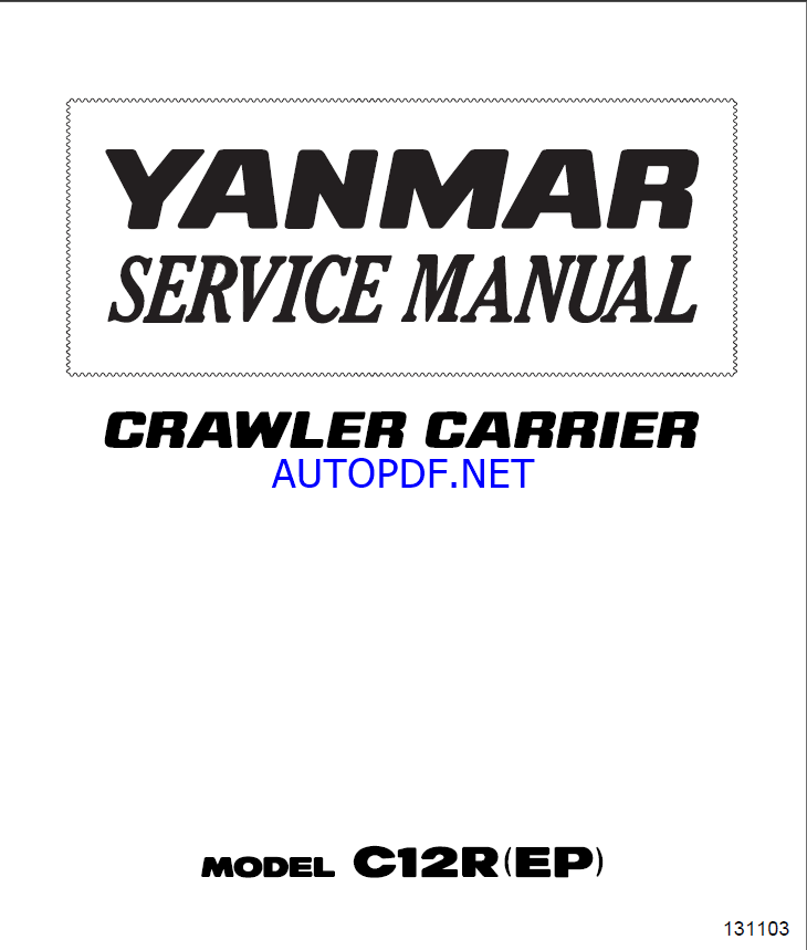 YANMAR C12R Lighting towers SERVICE MANUAL