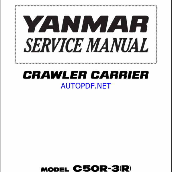YANMAR C50R-3 Lighting towers SERVICE MANUAL
