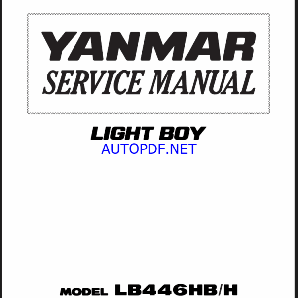 YANMAR LB446H Lighting towers SERVICE MANUAL