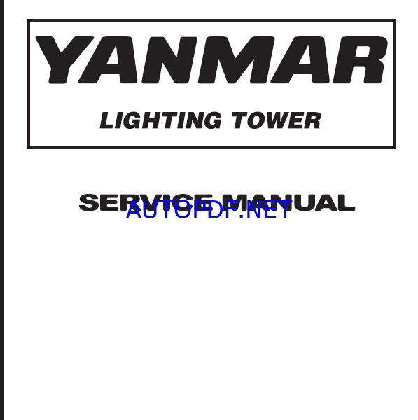 YANMAR LB446H-B1 LB446HB-1,H-1 Lighting towers SERVİCE MANUAL