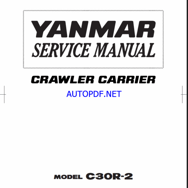 YANMAR SC30R-2 SERVICE MANUAL