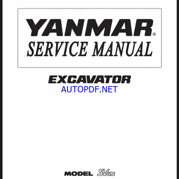 YANMAR SV05 Lighting towers SERVICE MANUAL
