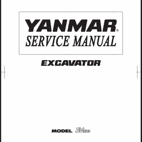 YANMAR SV100 Lighting towers SERVICE MANUAL