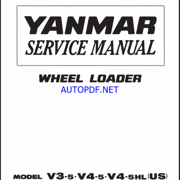 YANMAR V3-5 ,V4-5 Lighting towers SERVICE MANUAL