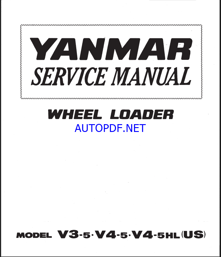 YANMAR V3-5 ,V4-5 Lighting towers SERVICE MANUAL