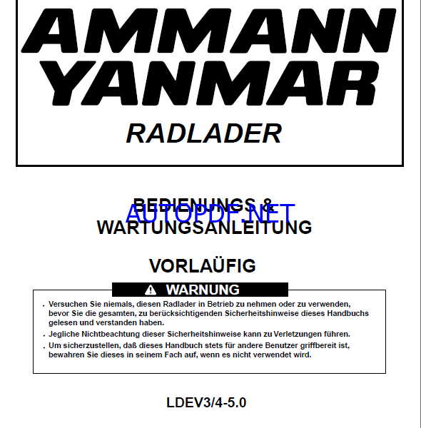 YANMAR V3-5 V4-5 BEDIENUNGS & WARTUNGSANLEITUNG Lighting towers SERVİCE MANUAL