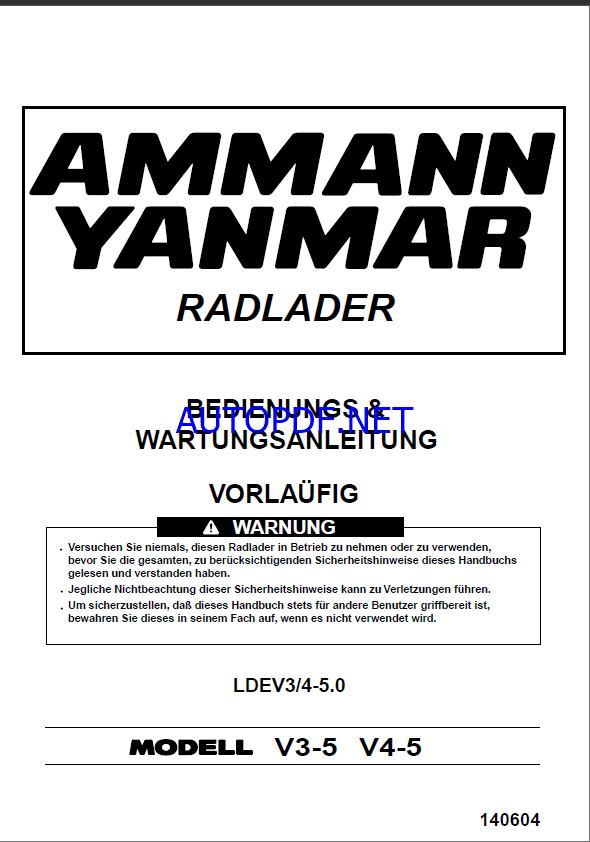YANMAR V3-5 V4-5 BEDIENUNGS & WARTUNGSANLEITUNG Lighting towers SERVİCE MANUAL