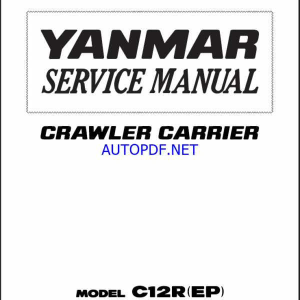 YANMAR V12R Lighting towers SERVICE MANUAL