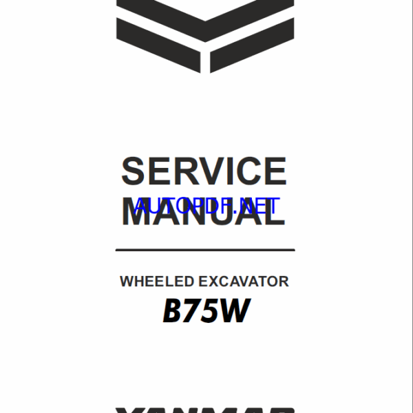 YANMAR B75W Wheeled excavators SERVICE MANUAL