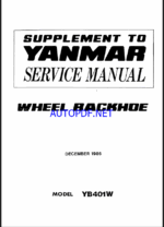 YANMAR YB401W Wheeled excavators SERVICE MANUAL