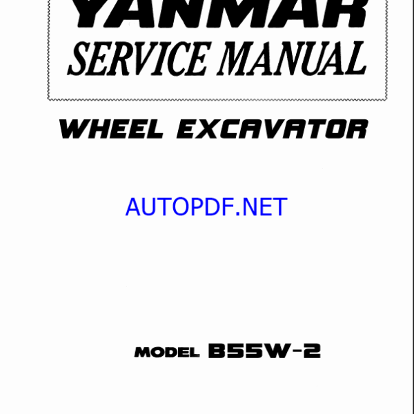 YANMAR B55W-2 Wheeled loader SERVICE MANUAL