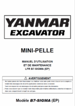 YANMAR B7 MANUEL D’UTILISATION