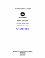 John Deere 850 CRAWLER BULLDOZER Parts Catalog