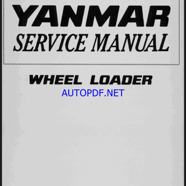 YANMAR v4-3 Wheeled loader SERVICE MANUAL