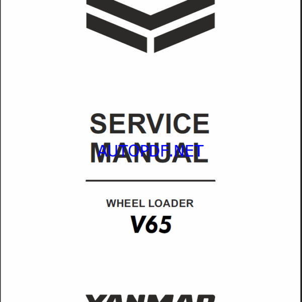 YANMAR V65 , V65-1 Wheeled loader SERVICE MANUAL