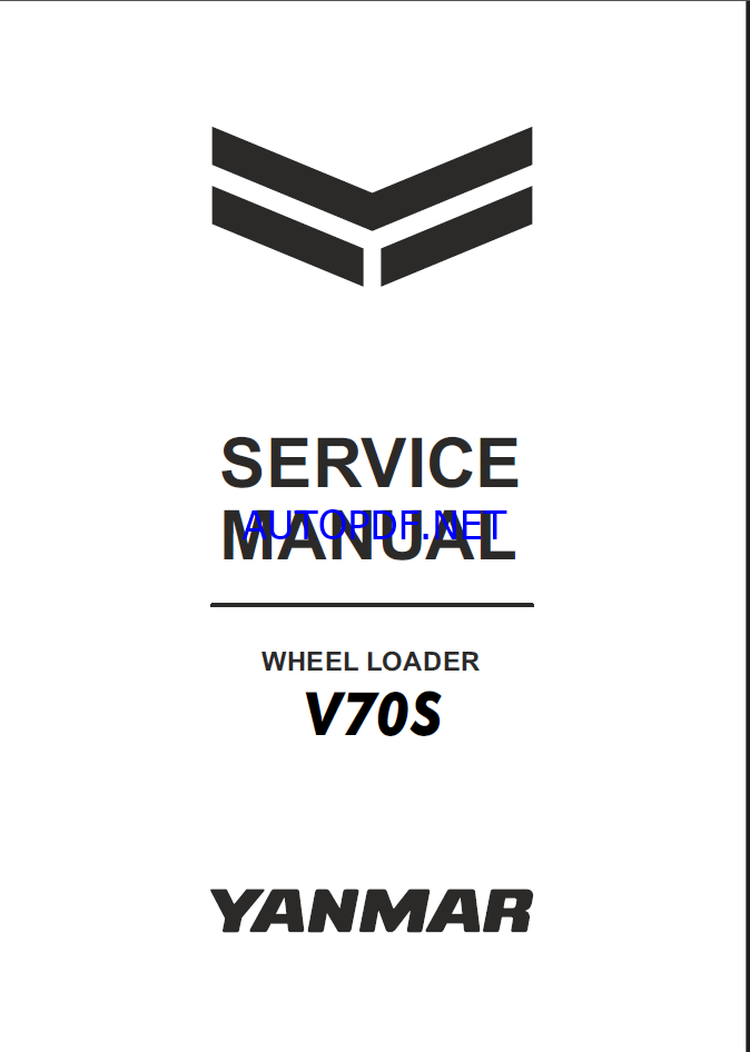 YANMAR V70S Wheeled loader SERVICE MANUAL