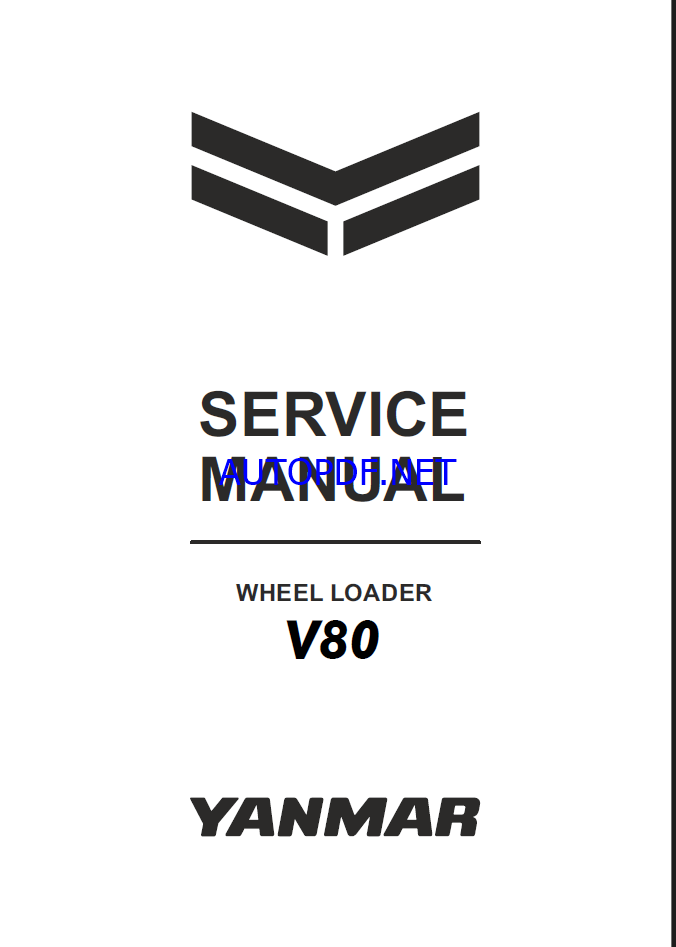 YANMAR V80 Wheeled loader SERVICE MANUAL