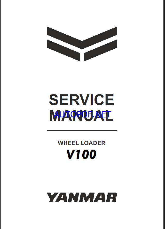 YANMAR V100 Wheeled loader SERVICE MANUAL
